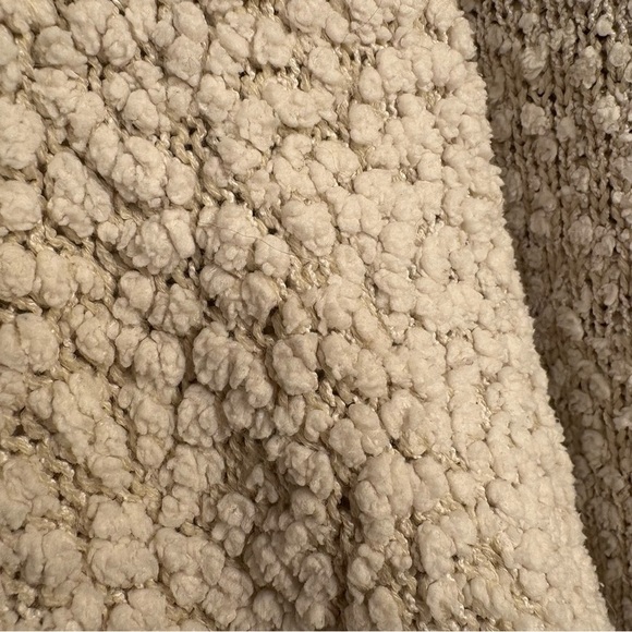Bobeau Women’s Beige Ivory Cream Knotted Sweater Cardigan Cozy Drape Wrap Size M - Picture 5 of 6
